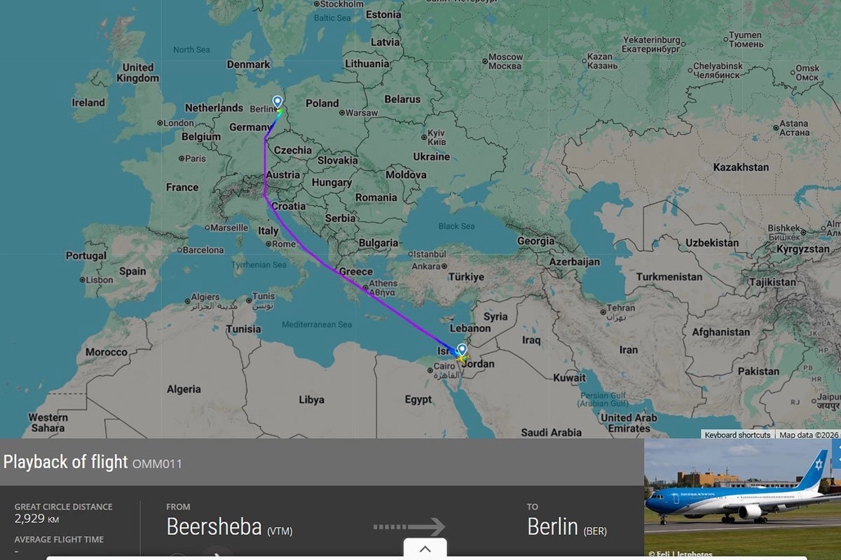 Avion izraelske vlade se sklonio u Njemačku