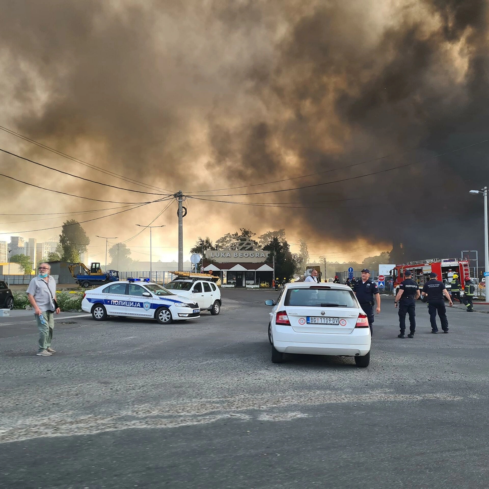 Lokalizovan požar u Luci Beograd