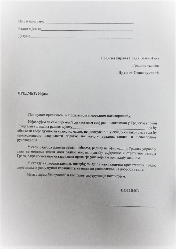 Sindikat u čudu: Stanivuković traži da šefovi potpišu izjavu da će ga slušati