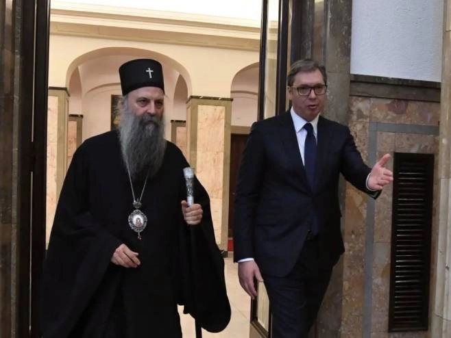 Vučić i patrijarh Porfirije sastali se u ponoć