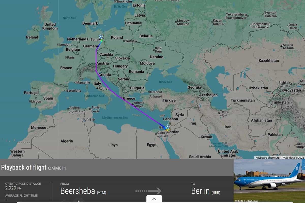 Avion izraelske vlade se sklonio u Njemačku