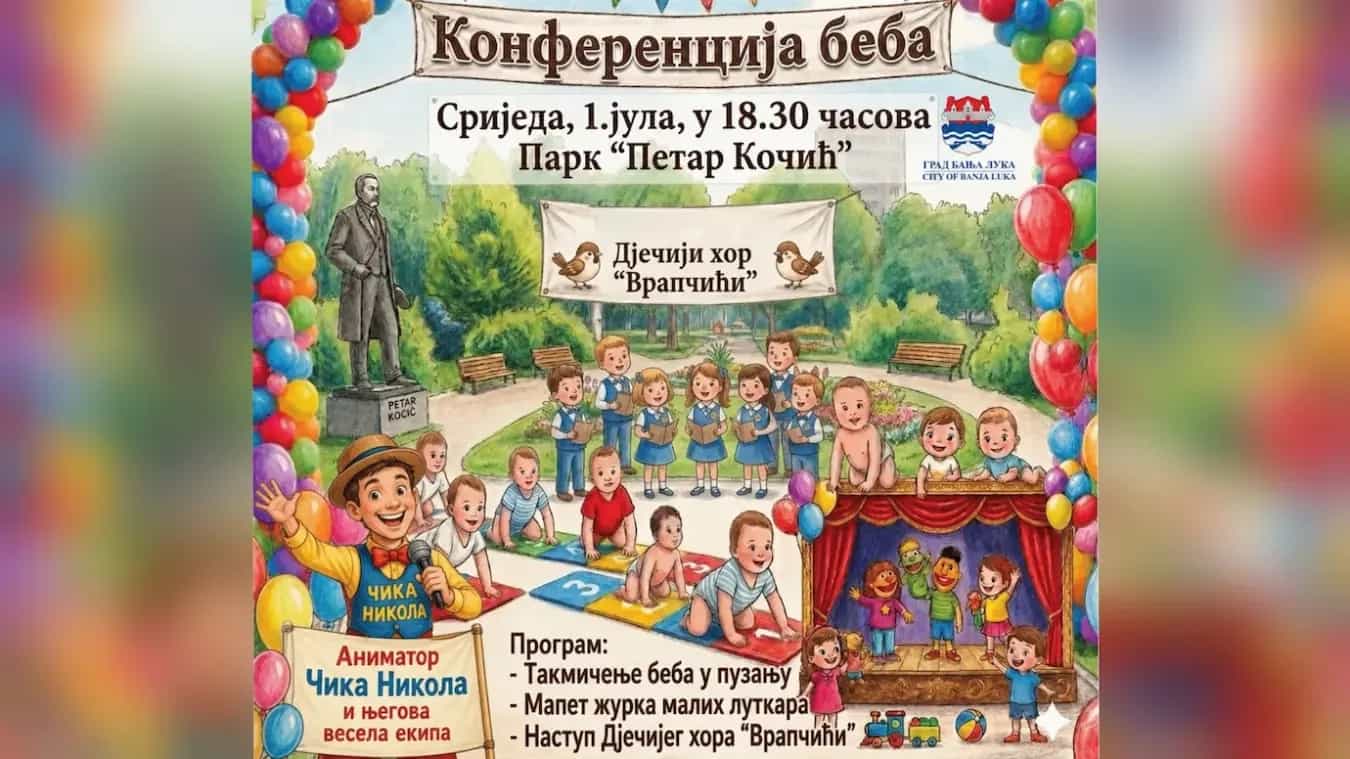 Konferencija beba stiže u Park Petar Kočić: Evo šta je sve pripremljeno