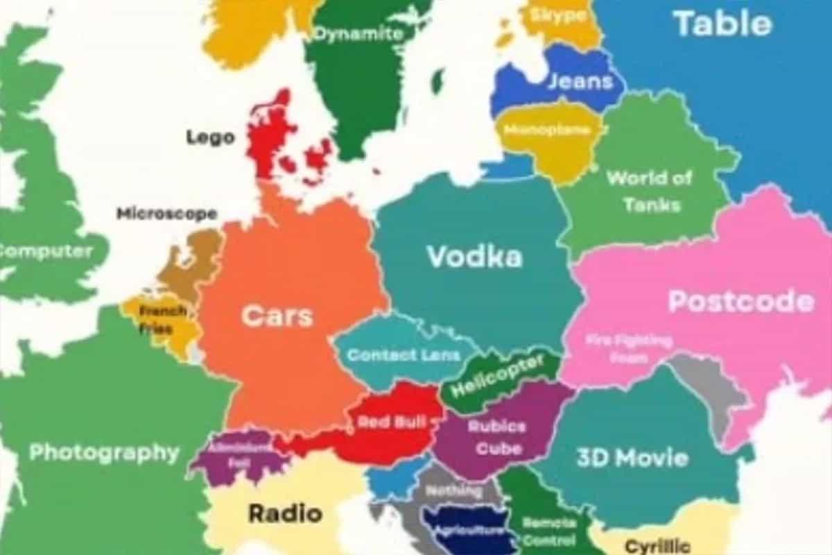 Nova mapa Evrope: Uz Srbiju piše “daljinski upravljač”, uz Hrvatsku “ništa”