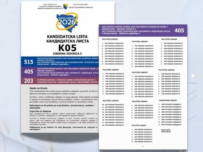 Pogledajte kako će izgledati glasački listići za NSRS (FOTO)