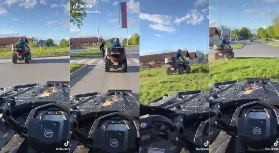 Kvadovima preko zelene površine na kružnom