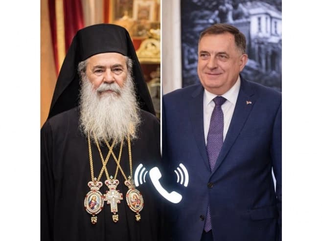 Dodik razgovarao sa jerusalimskim patrijarhom: Svi se mole za prestanak oružanih sukoba