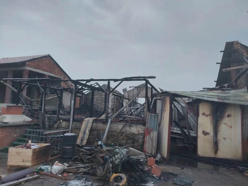 Požar u hali preduzeća “Drvopromet” kod Novog Grada