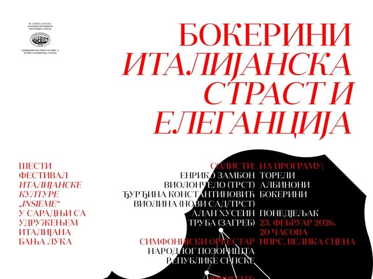 Šesti festival “Insieme“ donosi veče vrhunske italijanske klasične muzike