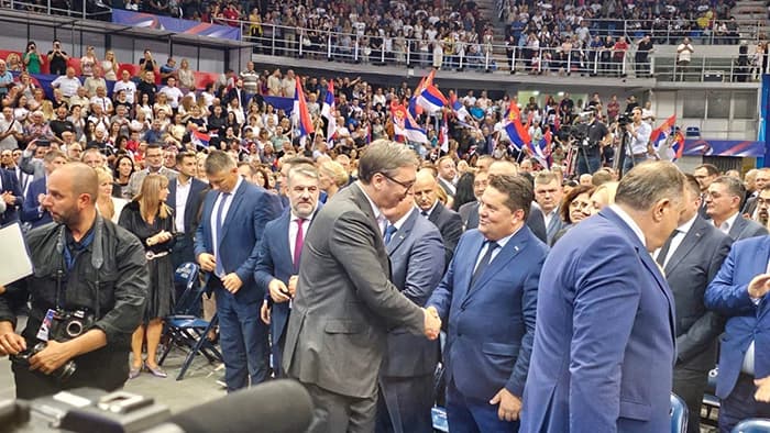 Stevandić i Ujedinjena Srpska na svenarodnom skupu: Srpska je uvijek uz Srbiju i sa Srbijom