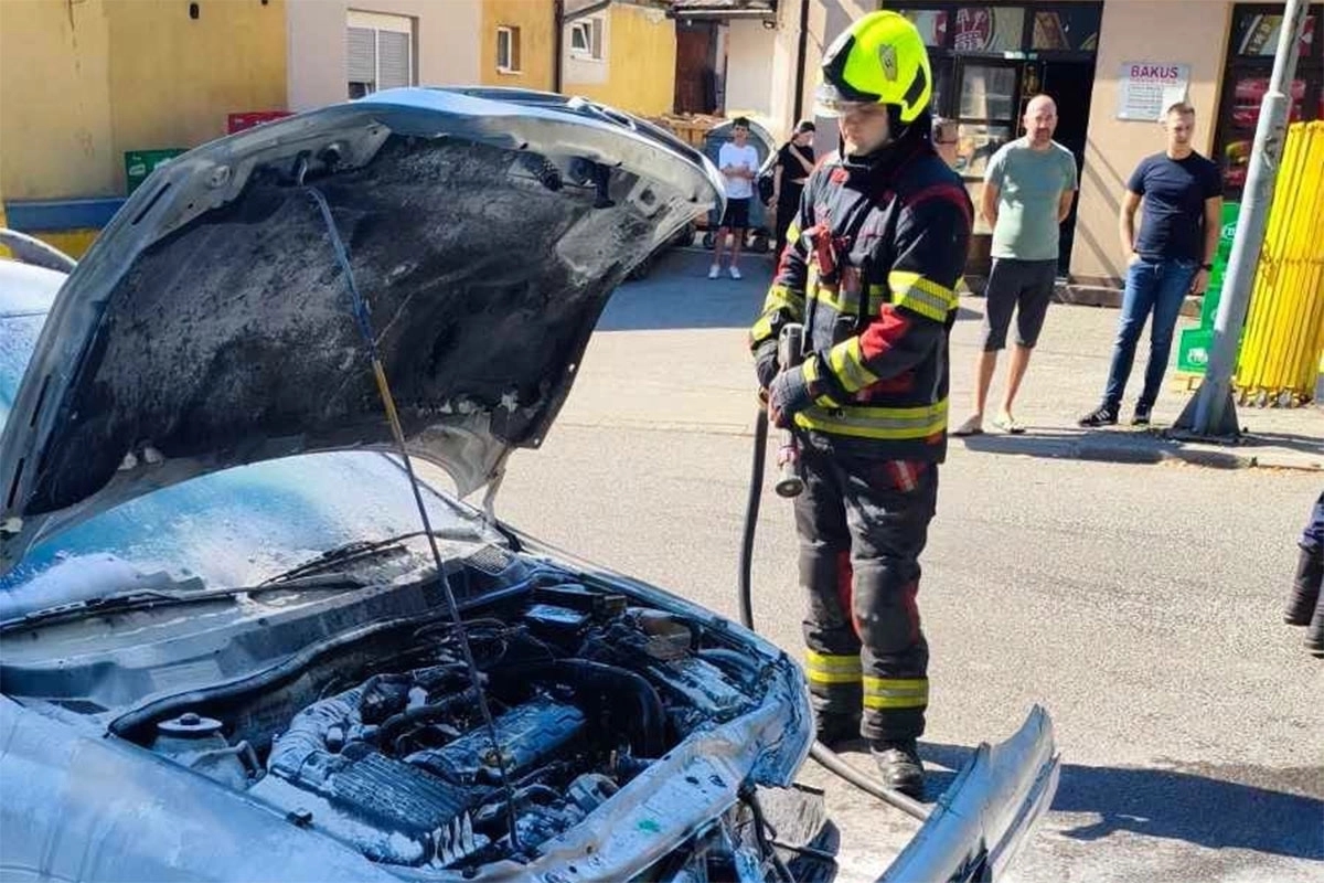 Vatrogasci u Banjaluci imali pune ruke posla: Gorjeli automobil, šuma i kontejner