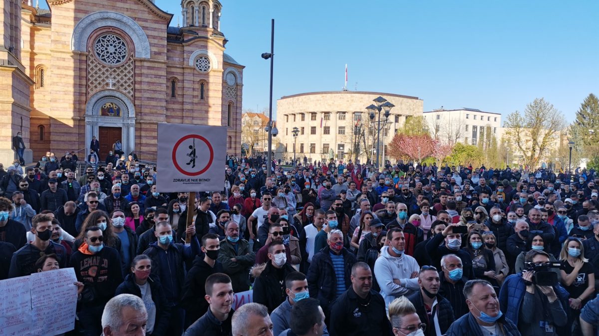 Protest u Banjaluci: Stanivuković se obratio okupljenima