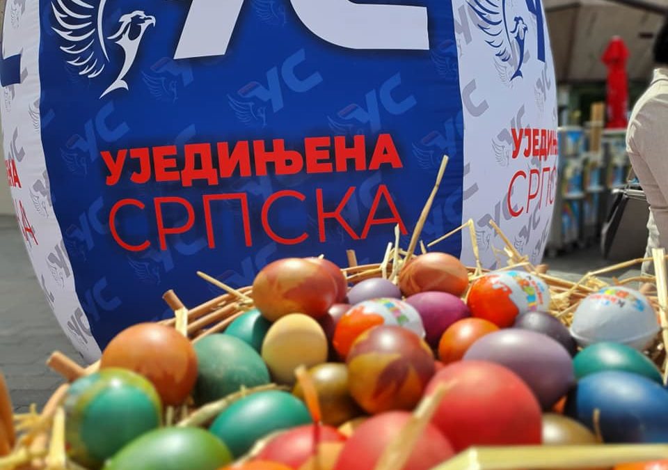 Ujedinjena Srpska orgazovala podjelu vaskršnjih jaja i druženje sa sugrađanima