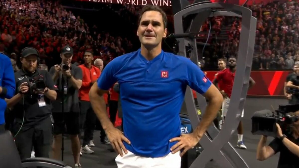 Rodžer Federer u suzama