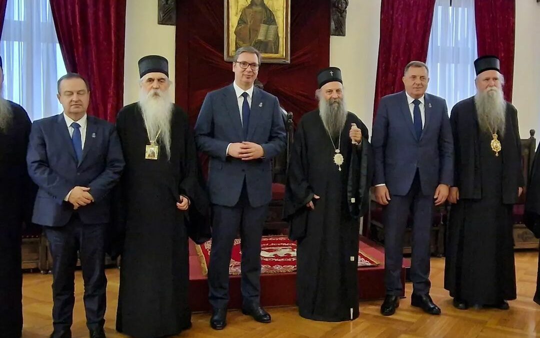 Završen sastanak patrijarha sa Vučićem i Dodikom