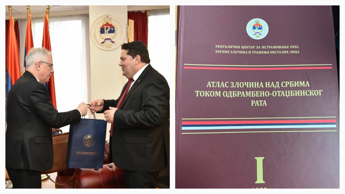 Stevandić poklonio ambasadoru Marfiju knjgu o zločinima nad Srbima