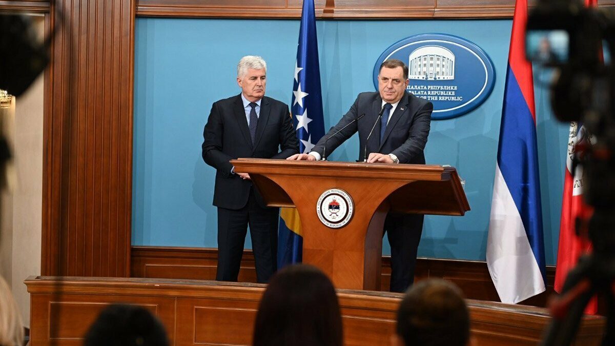 Sastanak Dodika i Čovića; Razgovor o aktuelnim političkim temama